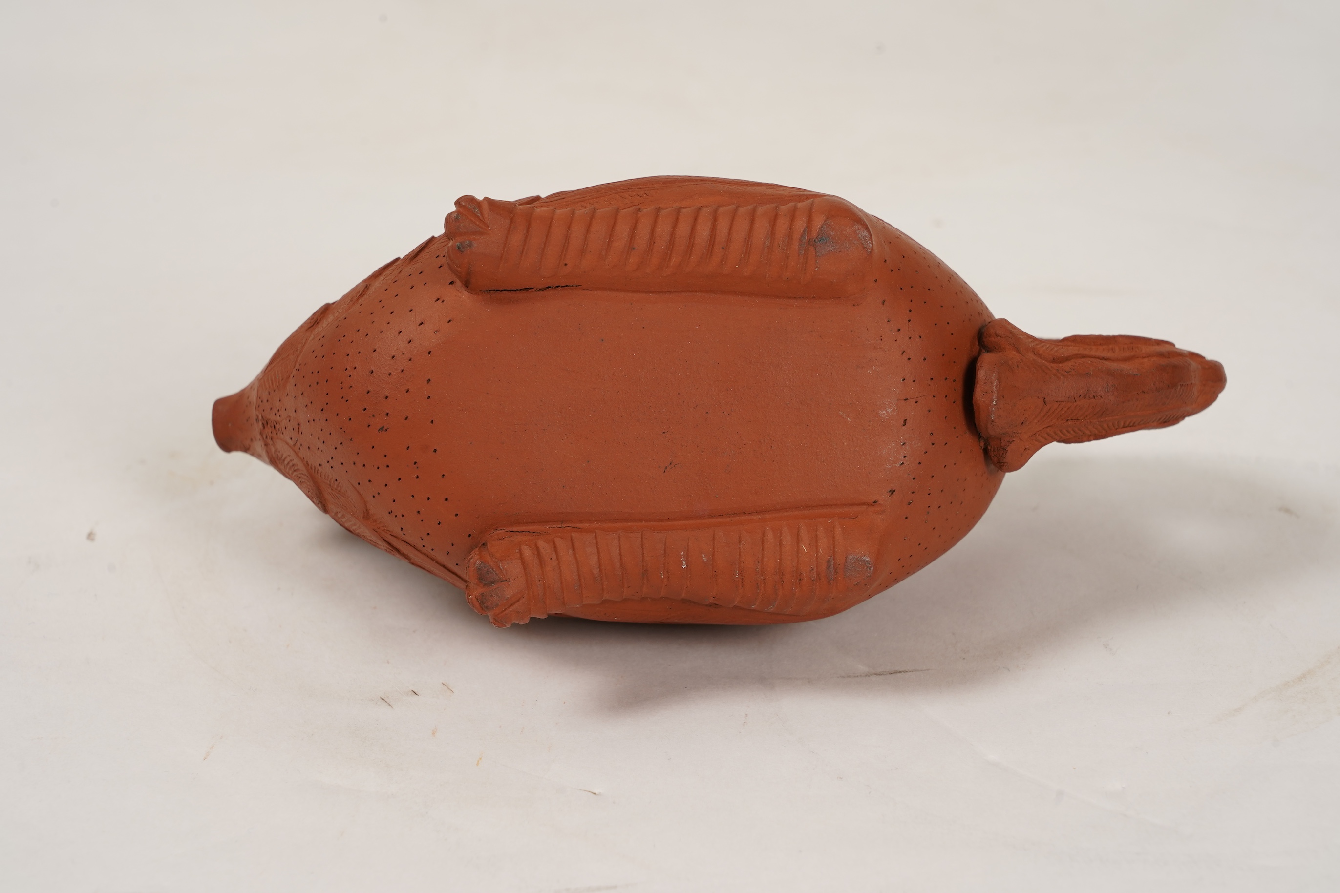 A Chinese Yixing 'Phoenix' teapot, late Qing dynasty
